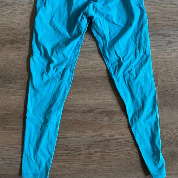 Blue Workout Leggings with Pockets - Picture 2 of 2